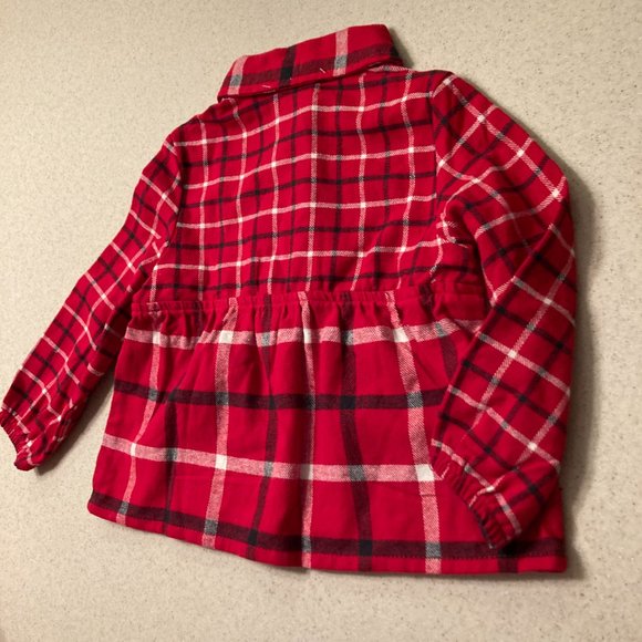 Red Plaid Dress/Top and Pajama Set Girls 2T - Picture 4 of 15